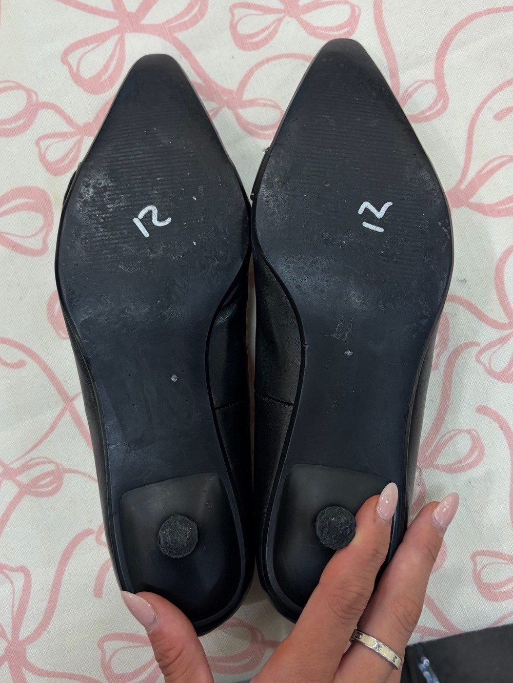 Roberto Vianni Black Pointed Leather Heels with Buckle Detail - Picture 4 of 4